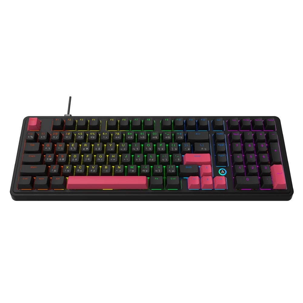 คีย์บอร์ดเกมมิ่ง Ajazz Gaming Keyboard AK980 Wired Black