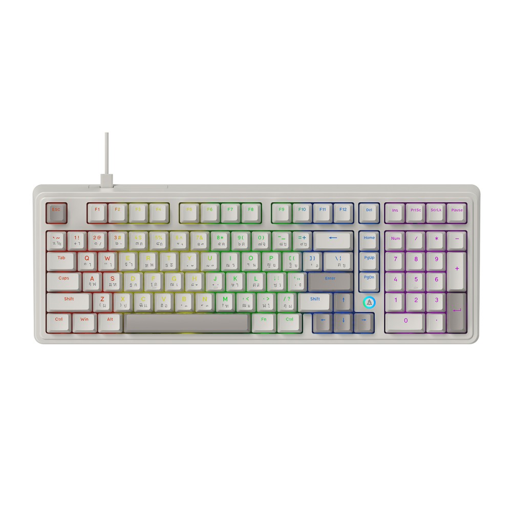 คีย์บอร์ดเกมมิ่ง Ajazz Gaming Keyboard AK980 Wired Retro