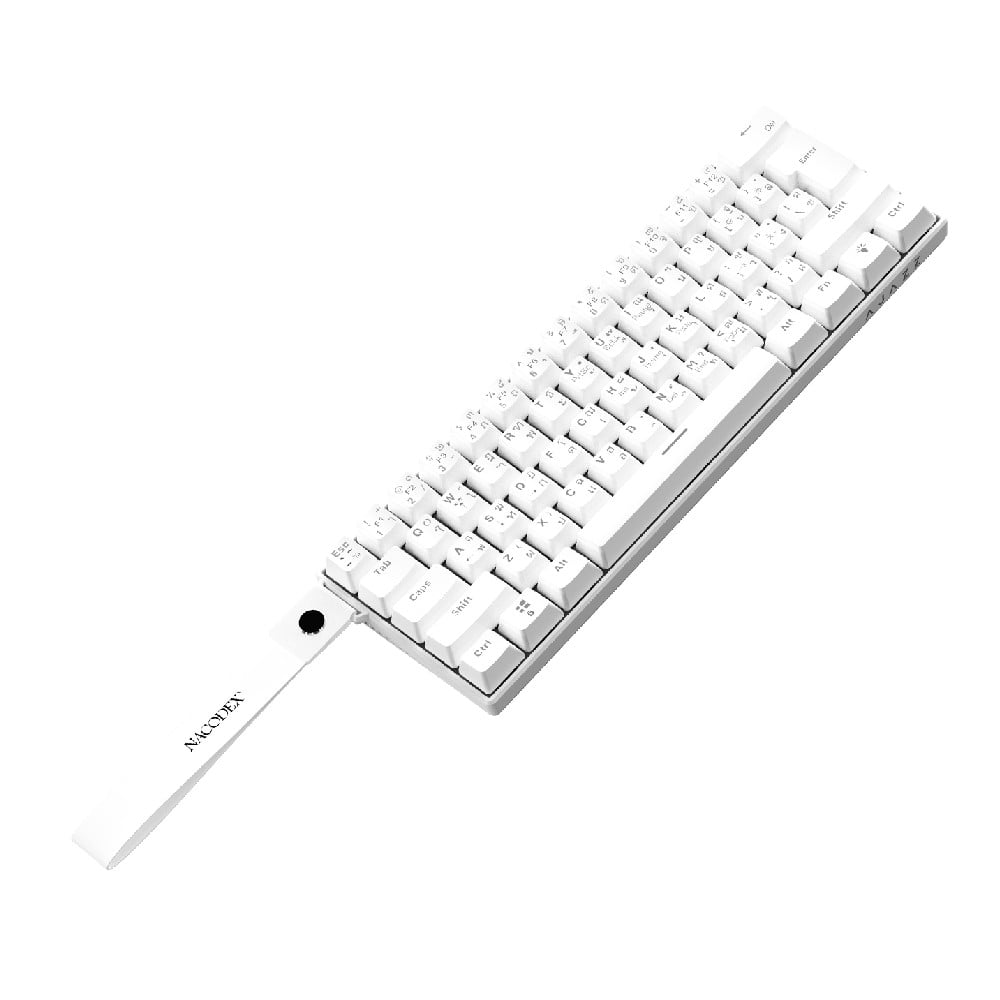 คีย์บอร์ดเกมมิ่ง Ajazz Gaming Keyboard NK61 White Wired Red Switch