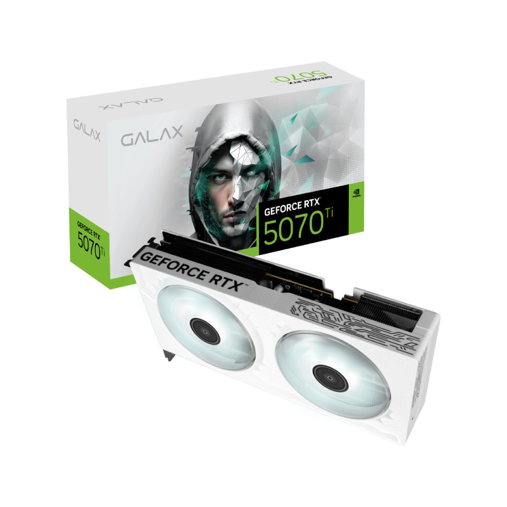 การ์ดจอ GALAX GeForce RTX 5070 Ti 1-Click OC 2X White 16GB GDDR7 256-bit