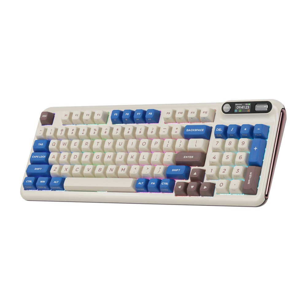 คีย์บอร์ดเกมมื่ง Royal Kludge Gaming Keyboard Z98 Latte Rainbow Switch (EN)
