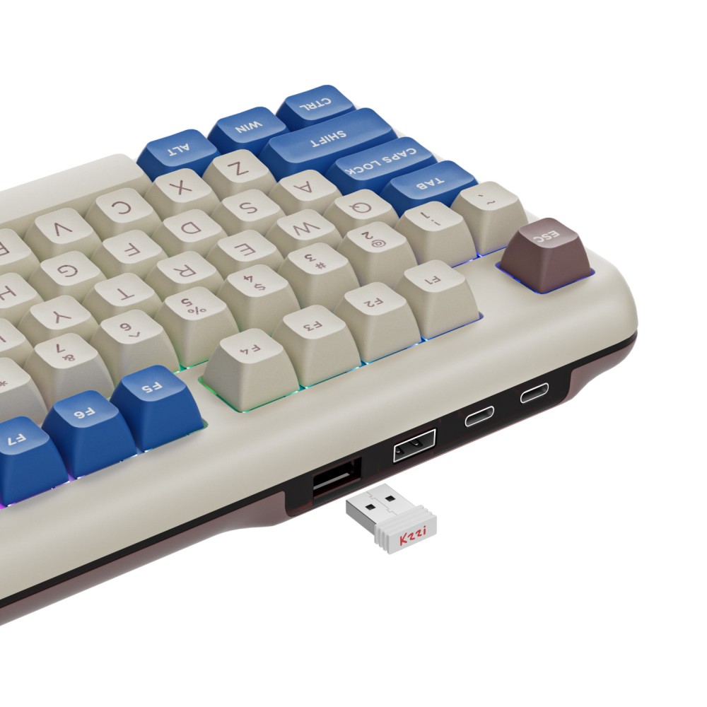 คีย์บอร์ดเกมมื่ง Royal Kludge Gaming Keyboard Z98 Latte Rainbow Switch (EN)