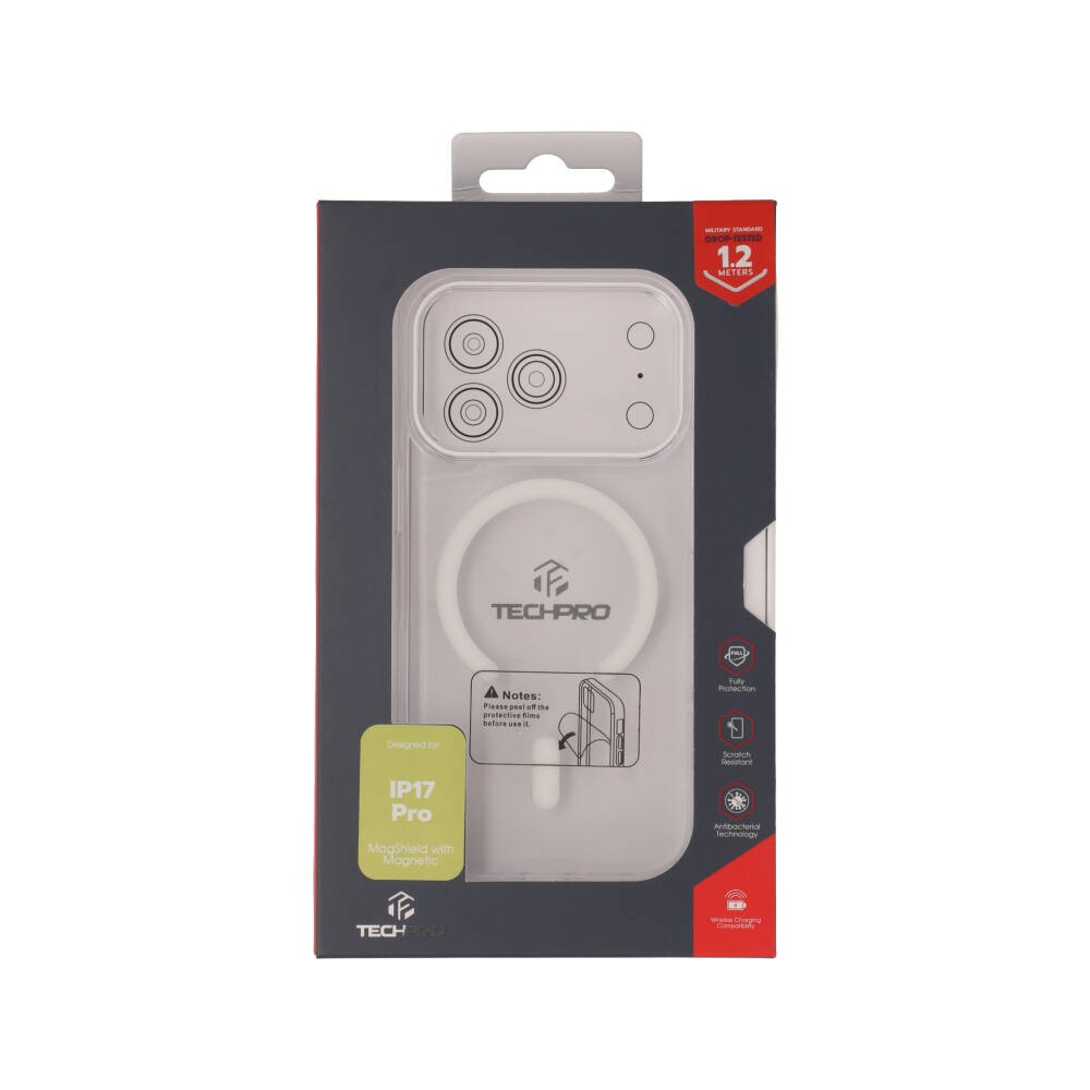 เคส TECHPRO iPhone 17 Pro MagShield with Magnetic - Clear