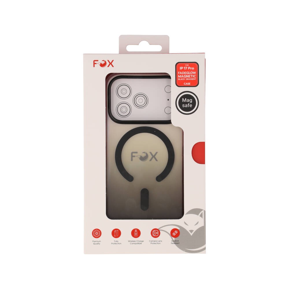 เคส FOX iPhone 17 Pro FadeGlow Magnetic Black Gradient