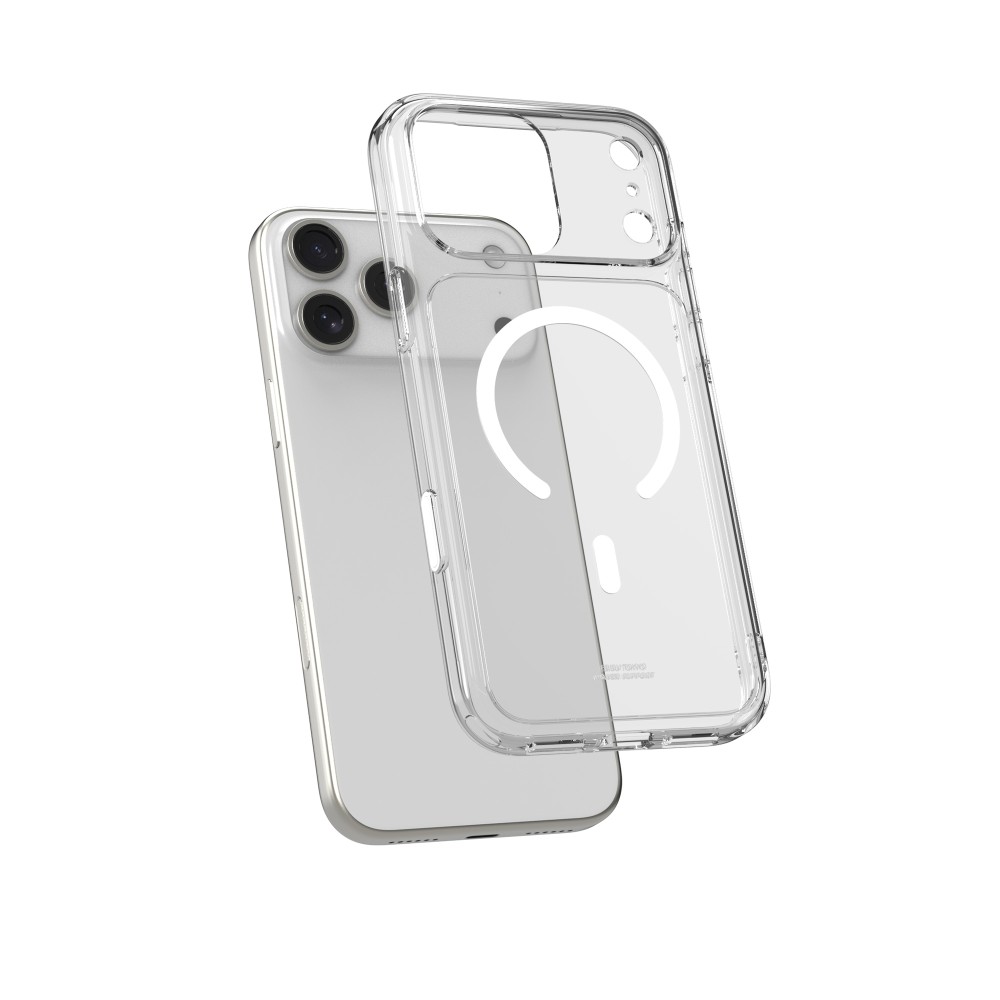 เคส Power Support iPhone 18 Pro/17 Pro Air Jacket Mag Hybrid with Camera Button - Crystal Clear