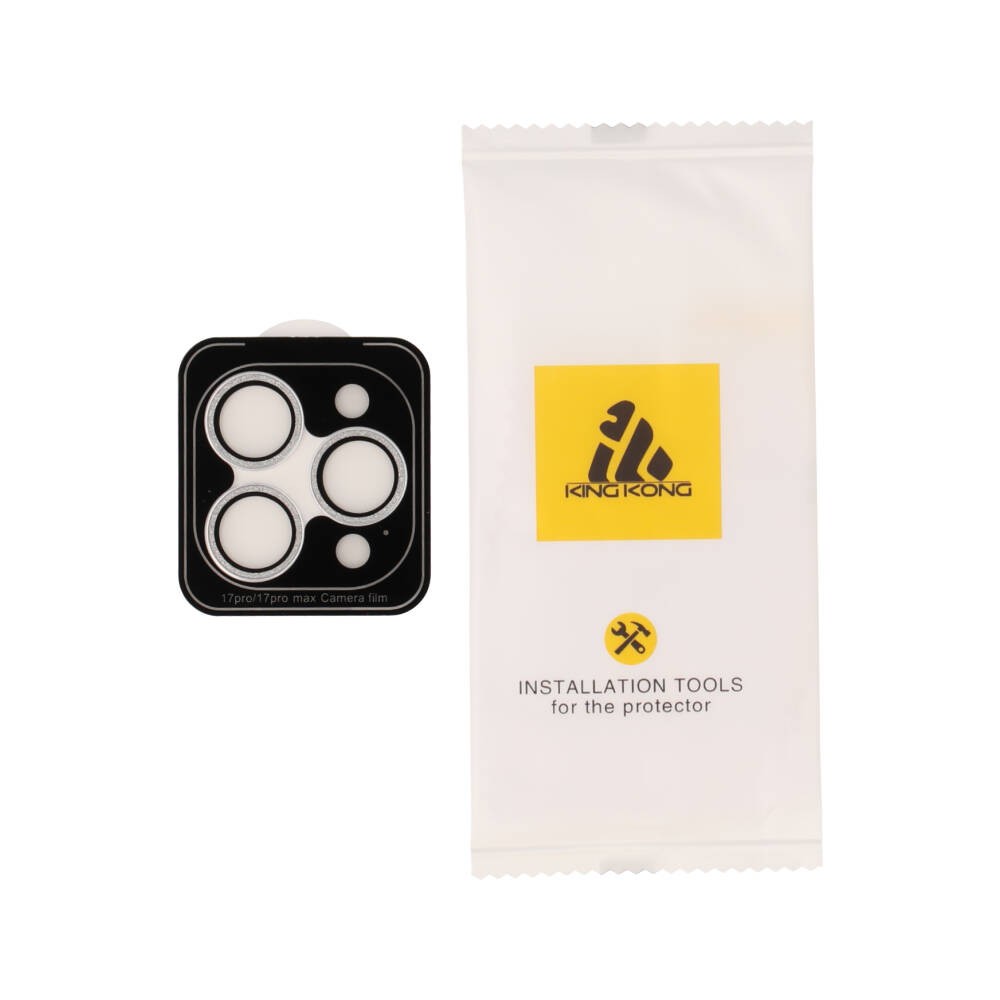 ฟิล์มกันเลนส์ KING KONG Camera Lens iPhone 17 Pro/17 Pro Max Glitter Silver