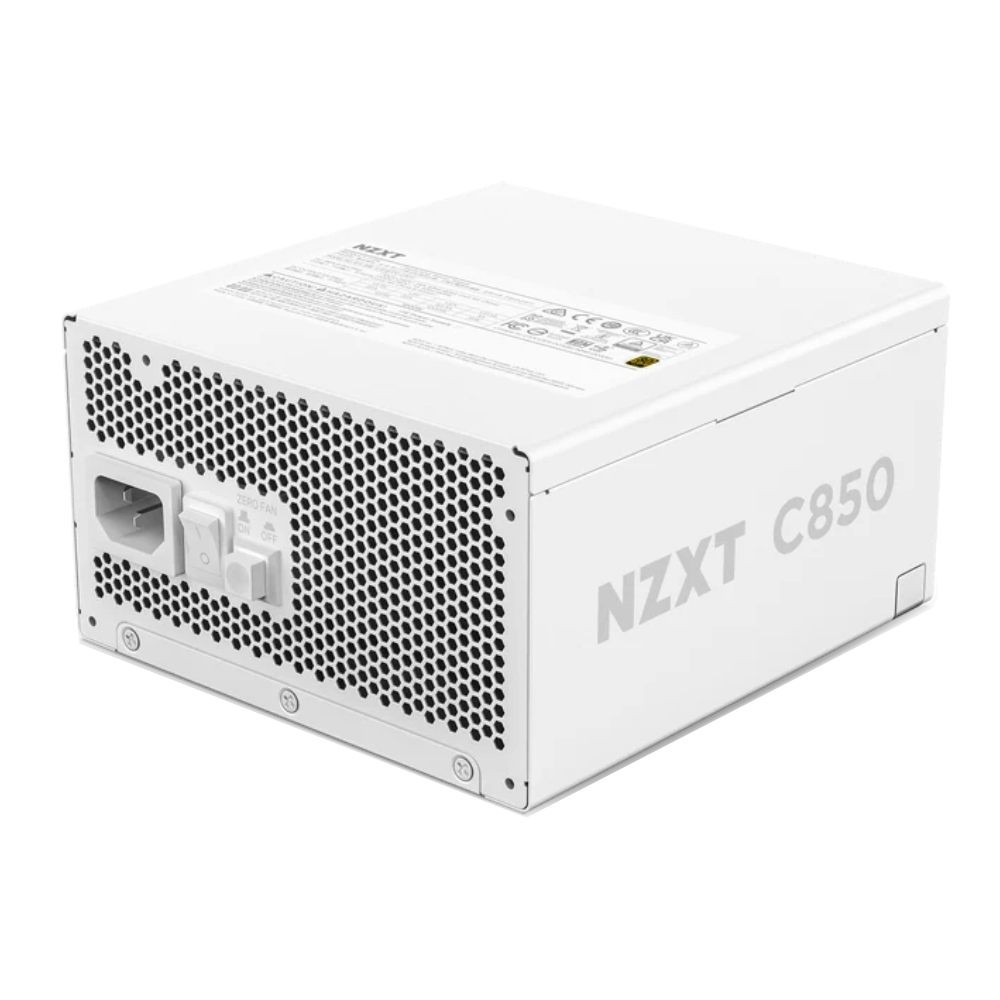 พาวเวอร์ซัพพลาย NZXT C850 850Watt 80 Plus Gold White (PA-8G2BW-US)