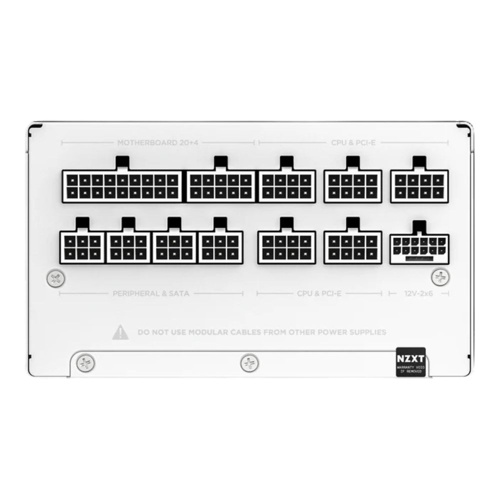 พาวเวอร์ซัพพลาย NZXT C850 850Watt 80 Plus Gold White (PA-8G2BW-US)