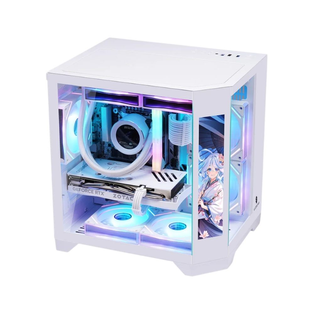 เคสคอมพิวเตอร์ WJCOOLMAN Dreamer LCD Mini M-ATX White