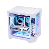 เคสคอมพิวเตอร์ WJCOOLMAN Dreamer LCD Mini M-ATX White