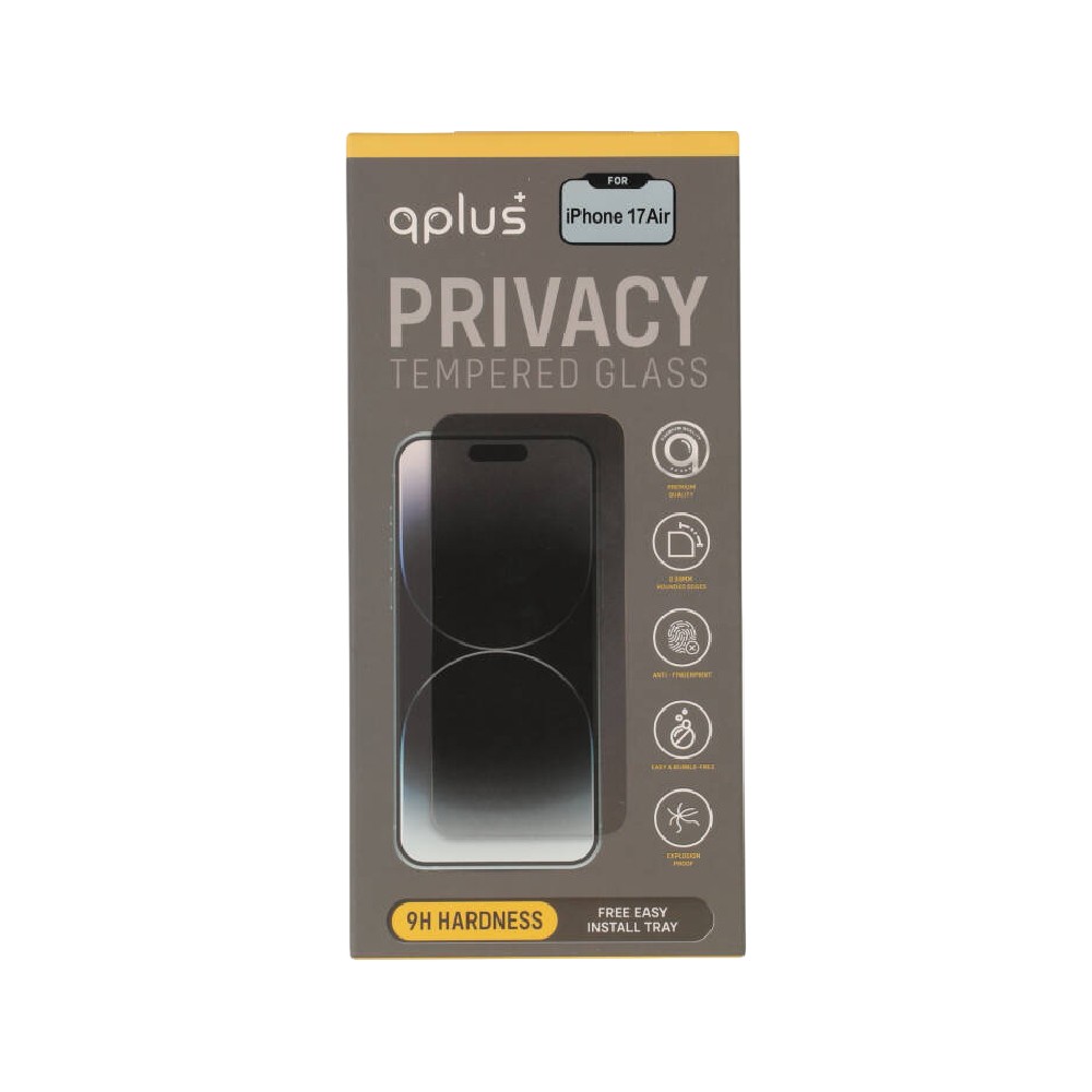 ฟิล์มกันรอย QPLUS Tempered Glass iPhone Air Privacy Full Coverage Easy Install