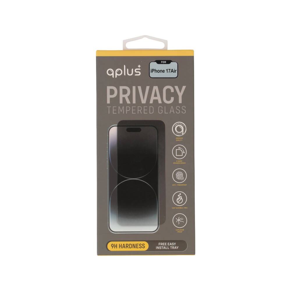 ฟิล์มกันรอย QPLUS Tempered Glass iPhone Air Privacy Full Coverage Easy Install