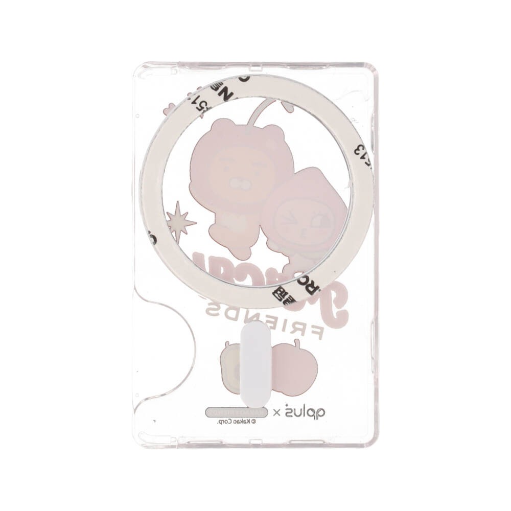 QPLUS x KAKAO Friends กระเป๋าใส่บัตร Magnetic Card Wallet Juicy Apeach Clear