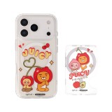 QPLUS x KAKAO Friends กระเป๋าใส่บัตร Magnetic Card Wallet Juicy Apeach Clear