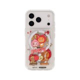 QPLUS x KAKAO Friends กระเป๋าใส่บัตร Magnetic Card Wallet Juicy Apeach Clear