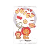 QPLUS x KAKAO Friends กระเป๋าใส่บัตร Magnetic Card Wallet Juicy Cherry Clear