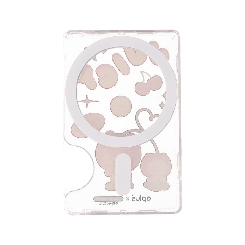 QPLUS x KAKAO Friends กระเป๋าใส่บัตร Magnetic Card Wallet Juicy Cherry Clear