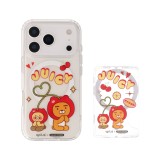 QPLUS x KAKAO Friends กระเป๋าใส่บัตร Magnetic Card Wallet Juicy Cherry Clear