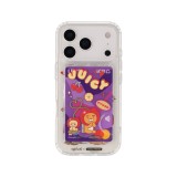 QPLUS x KAKAO Friends กระเป๋าใส่บัตร Magnetic Card Wallet Juicy Cherry Clear
