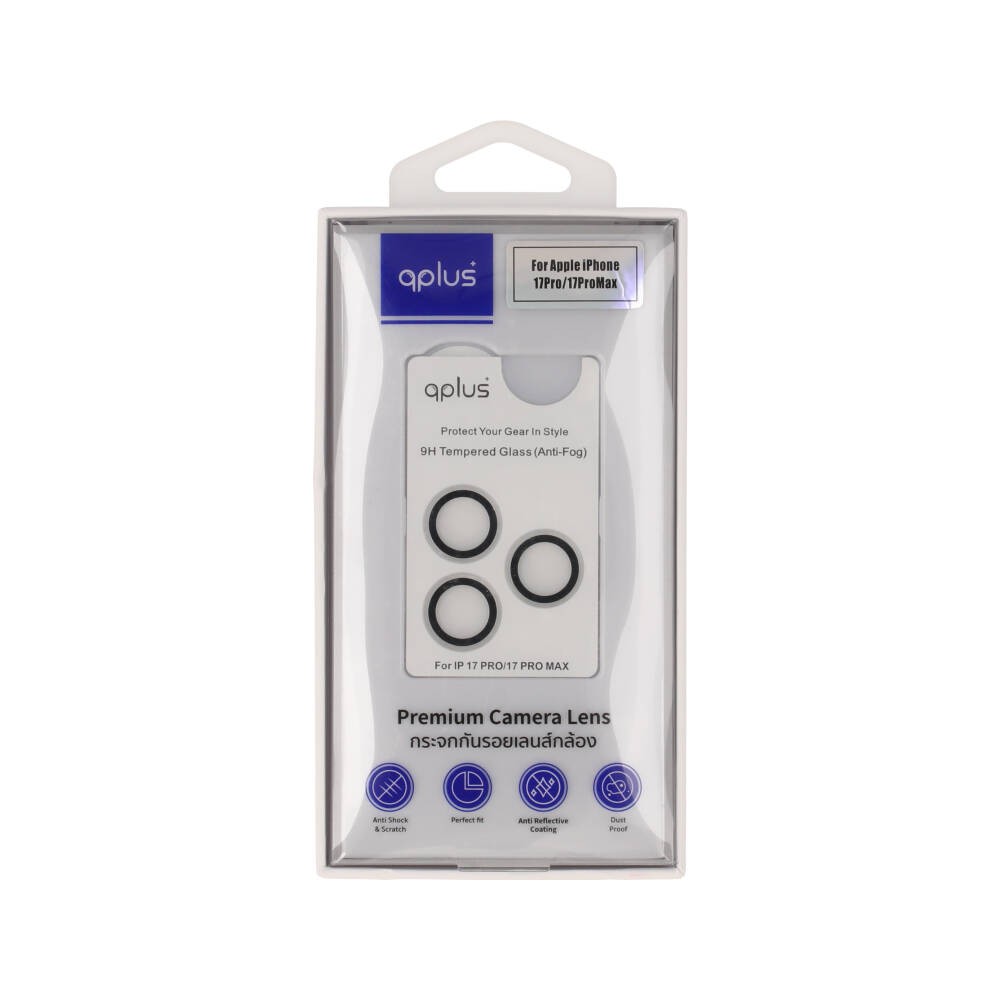 ฟิล์มกันเลนส์ QPLUS Camera Ring Lens iPhone 17 Pro/17 Pro Max Clear