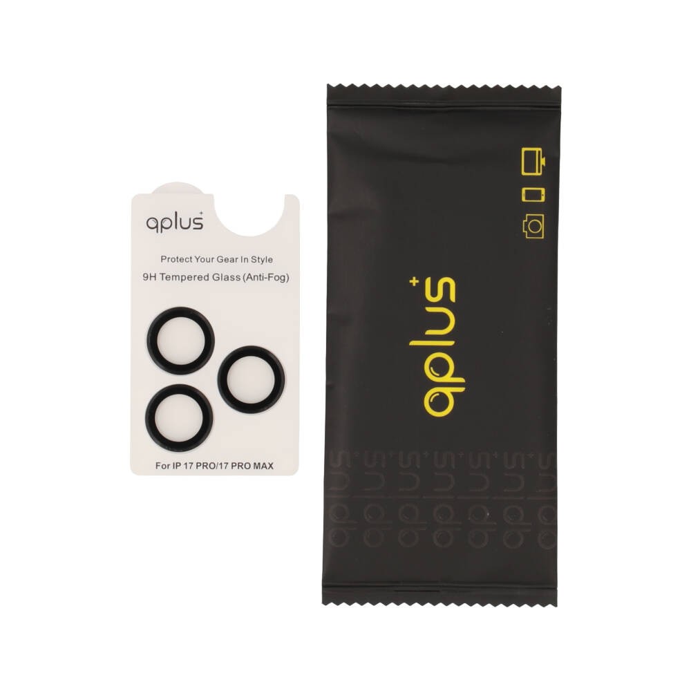ฟิล์มกันเลนส์ QPLUS Camera Ring Lens iPhone 17 Pro/17 Pro Max Black
