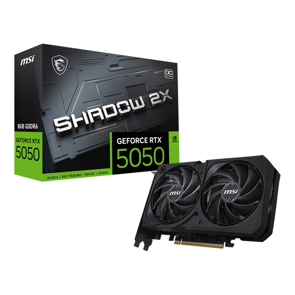 การ์ดจอ MSI GeForce RTX 5050 8G SHADOW 2X OC GDDR6 128-bit