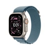 Apple Watch Ultra 3 GPS + Cellular 49mm Natural Titanium Case with Light Blue Alpine Loop - Small