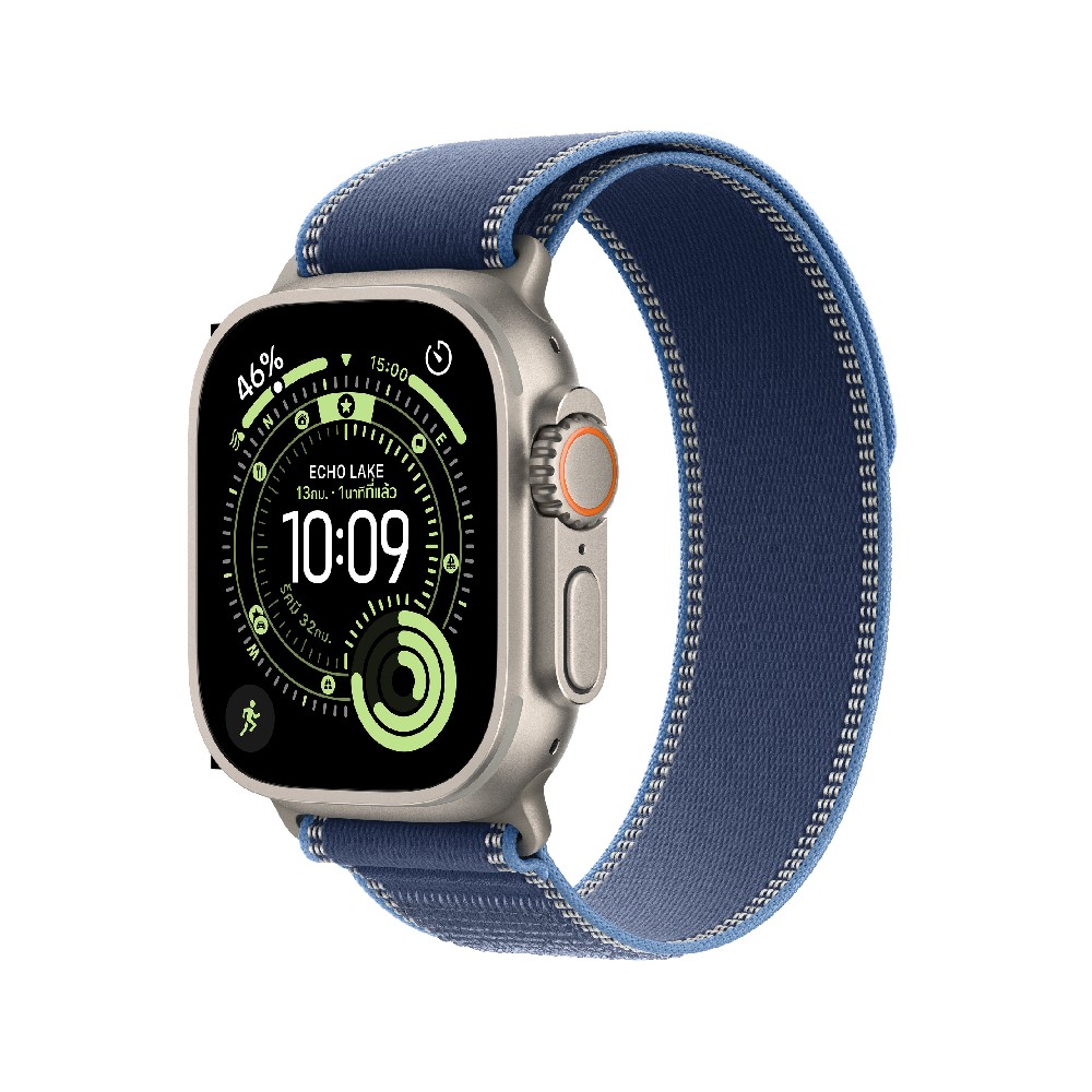 Apple Watch Ultra 3 GPS + Cellular 49mm Natural Titanium Case with Blue/Bright Blue Trail Loop - M/L