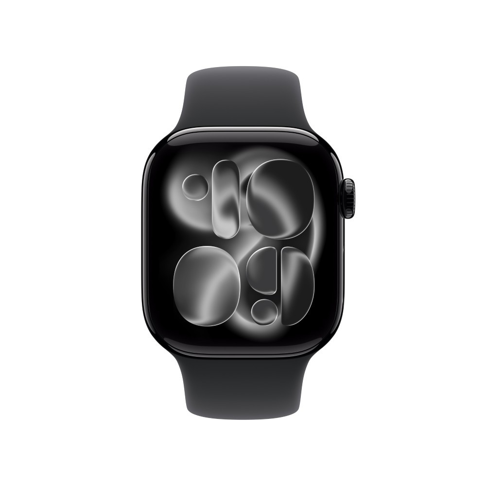 Apple Watch Series 11 GPS 42mm Jet Black Aluminium Case with Black Sport Band - M/L