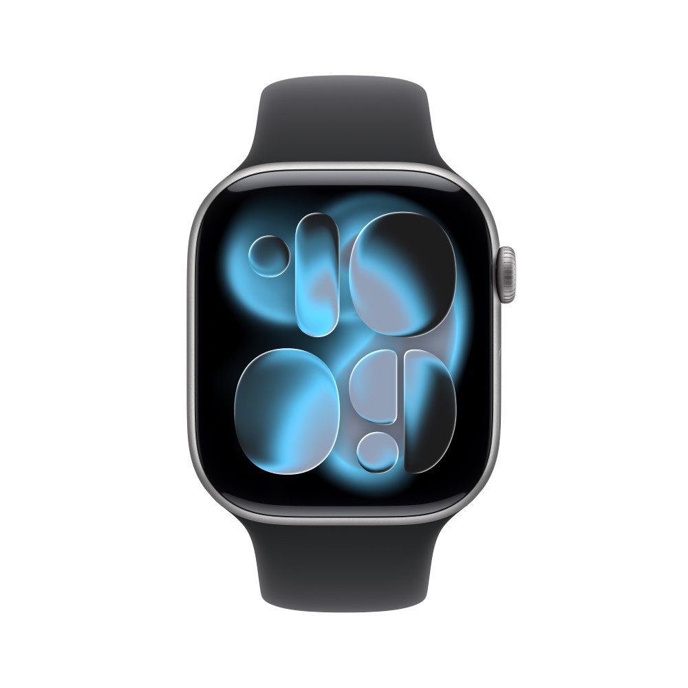 Apple Watch Series 11 GPS 46mm Space Gray Aluminium Case with Black Sport Band - M/L