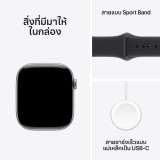 Apple Watch Series 11 GPS 46mm Space Gray Aluminium Case with Black Sport Band - M/L
