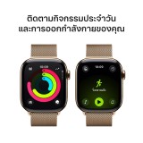 Apple Watch Series 11 GPS + Cellular 46mm Gold Titanium Case with Gold Milanese Loop - M/L