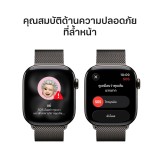 Apple Watch Series 11 GPS + Cellular 42mm Slate Titanium Case with Slate Milanese Loop
