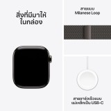 Apple Watch Series 11 GPS + Cellular 42mm Slate Titanium Case with Slate Milanese Loop