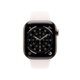 Apple Watch Series 11 GPS + Cellular 42mm Gold Titanium Case with Light Blush Sport Band - M/L