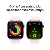 Apple Watch Series 11 GPS + Cellular 42mm Gold Titanium Case with Light Blush Sport Band - M/L