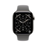 Apple Watch Series 11 GPS + Cellular 46mm Natural Titanium Case with Stone Gray Sport Band - M/L