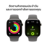 Apple Watch Series 11 GPS + Cellular 46mm Natural Titanium Case with Stone Gray Sport Band - M/L