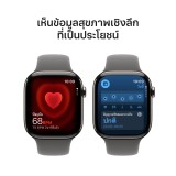 Apple Watch Series 11 GPS + Cellular 46mm Natural Titanium Case with Stone Gray Sport Band - M/L