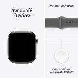 Apple Watch Series 11 GPS + Cellular 46mm Natural Titanium Case with Stone Gray Sport Band - M/L
