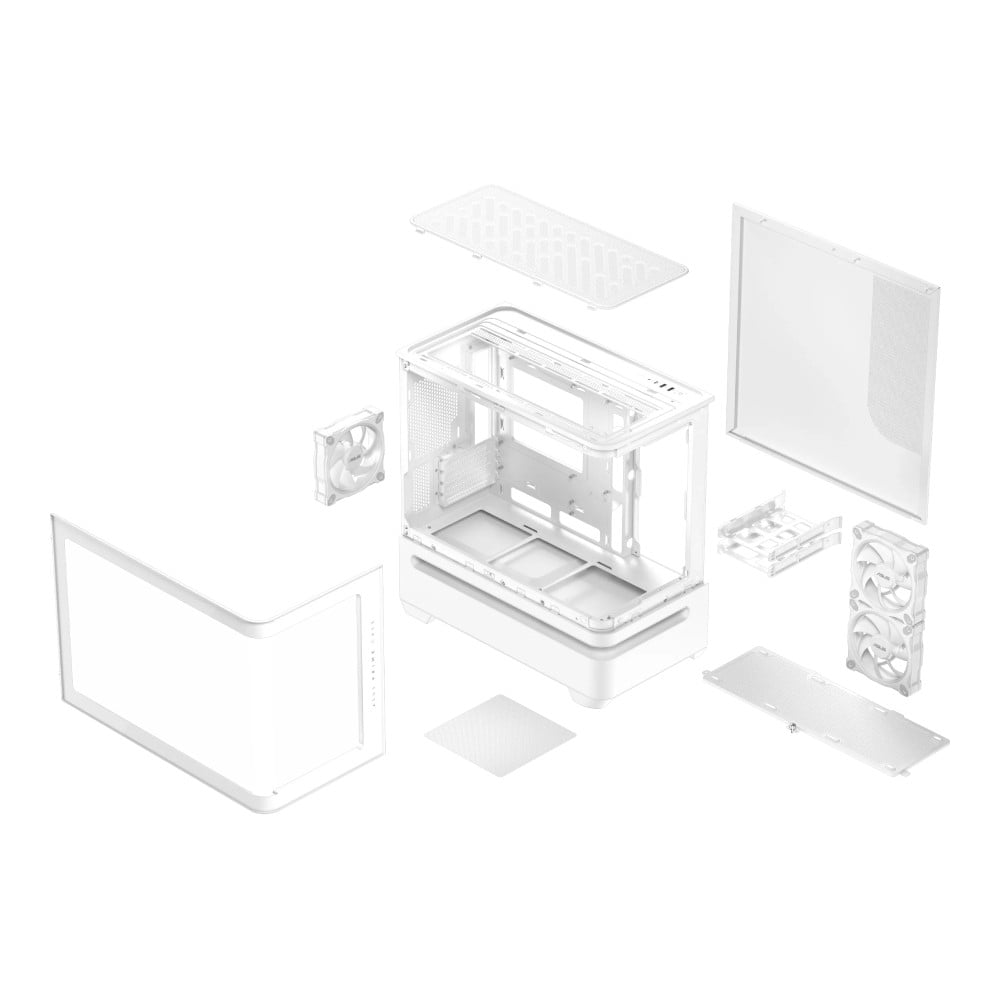 เคสคอมพิวเตอร์ ASUS Prime AP202 ARGB White (with Fan)