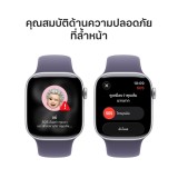 Apple Watch Series 11 GPS + Cellular 46mm Silver Aluminium Case with Purple Fog Sport Band - M/L