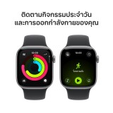 Apple Watch Series 11 GPS + Cellular 46mm Space Gray Aluminium Case with Black Sport Band - S/M