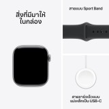 Apple Watch Series 11 GPS + Cellular 46mm Space Gray Aluminium Case with Black Sport Band - S/M