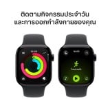 Apple Watch Series 11 GPS + Cellular 42mm Jet Black Aluminium Case with Black Sport Band - M/L