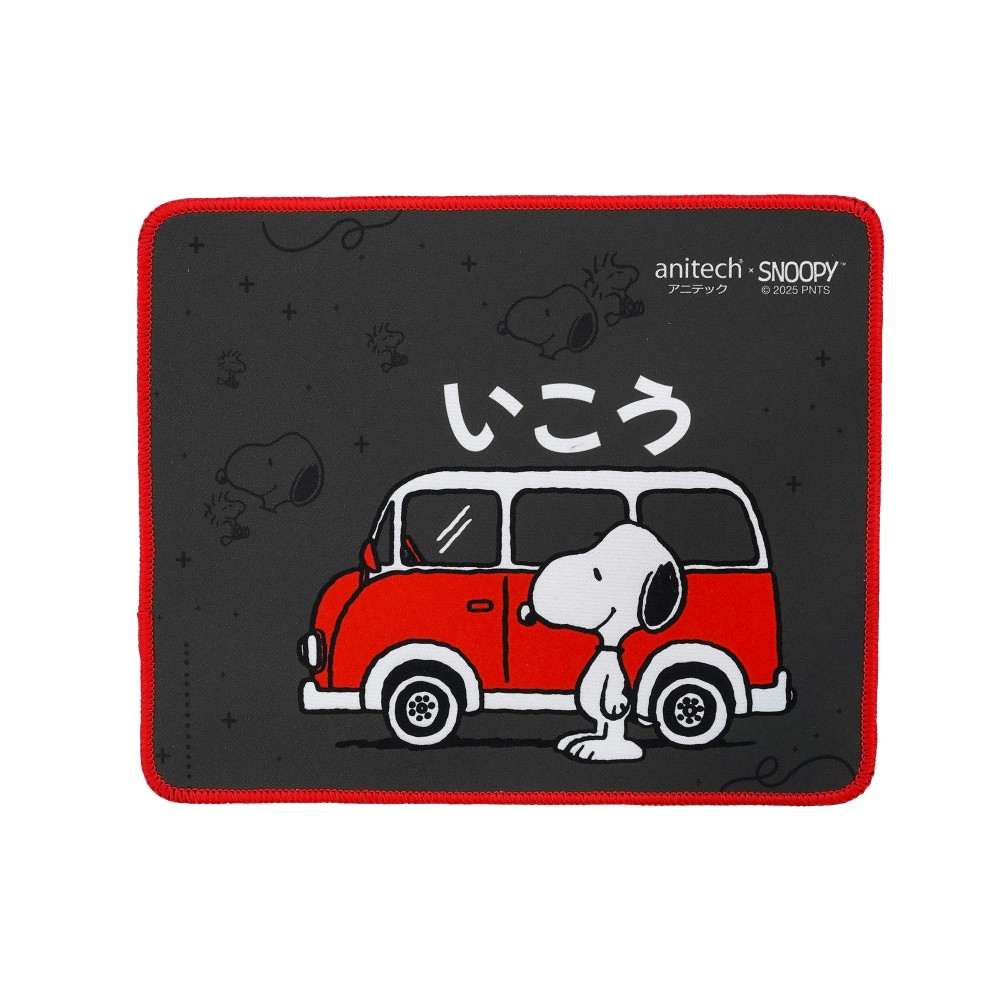 Anitech X Snoopy 3 แผ่นรองเมาส์ รุ่น SNP-MP008-BK Black Red