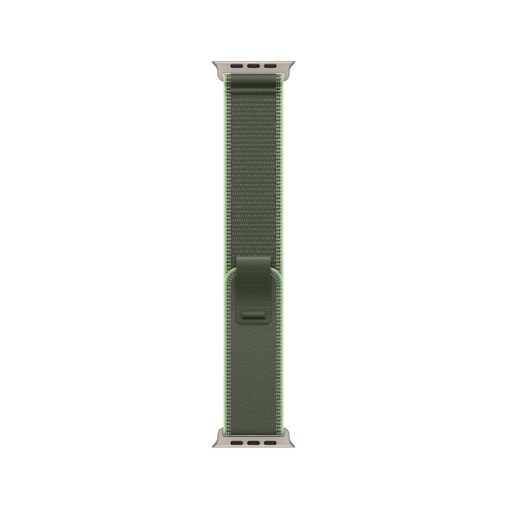 Apple Watch 49mm Green/Neon Trail Loop - M/L - Natural Titanium Finish