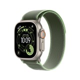 Apple Watch 49mm Green/Neon Trail Loop - M/L - Natural Titanium Finish