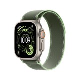 Apple Watch 49mm Green/Neon Trail Loop - S/M - Natural Titanium Finish