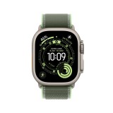 Apple Watch 49mm Green/Neon Trail Loop - S/M - Natural Titanium Finish